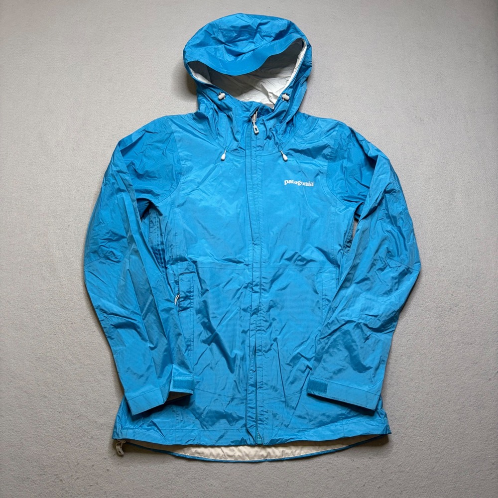Patagonia Rain Jacket Womens XS Blue Torrentshell‎ H2No Waterproof Hooded